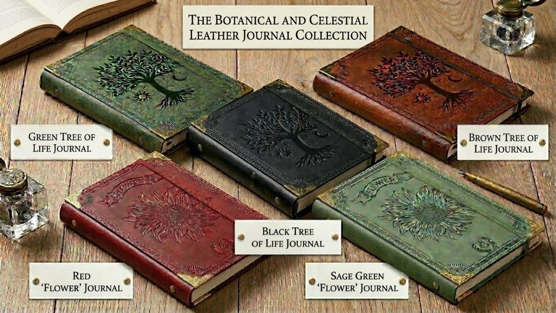 Leather Reading Journal Bundle | Book Tracker, Review Log & Planner Sets