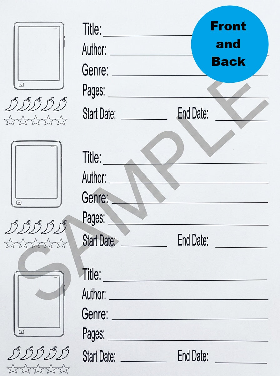 A5 Reading Journal Refill Pages | Book Tracker, TBR, Review & More