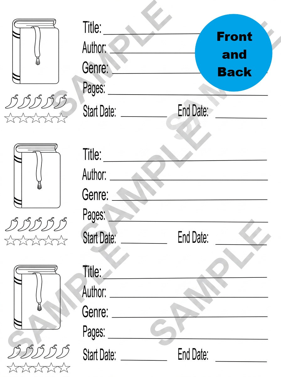 A5 Reading Journal Refill Pages | Book Tracker, TBR, Review & More