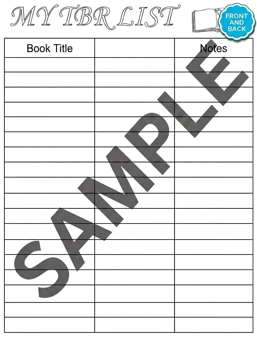 A5 Reading Journal Refill Pages | Book Tracker, TBR, Review & More