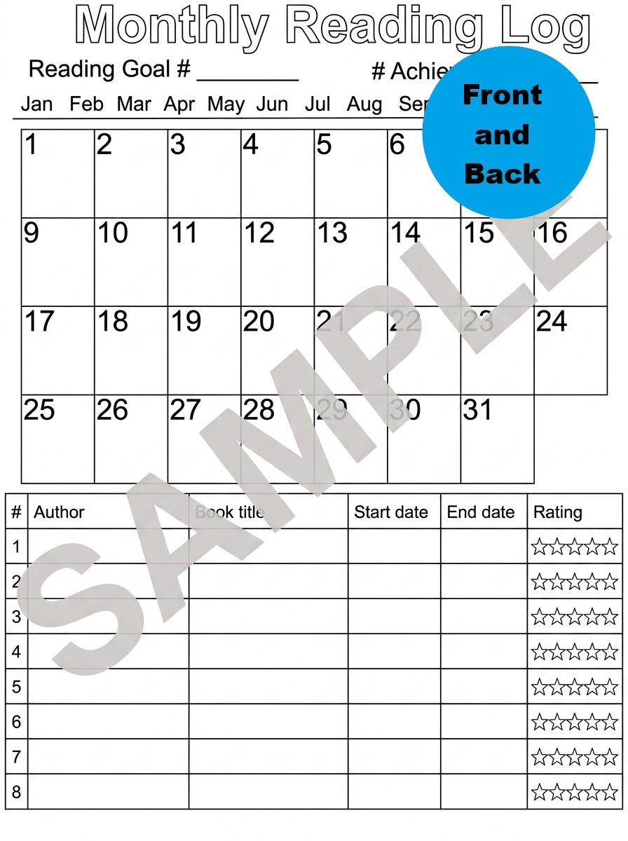 A5 Reading Journal Refill Pages | Book Tracker, TBR, Review & More