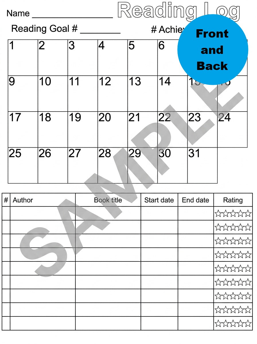 A5 Reading Journal Refill Pages | Book Tracker, TBR, Review & More