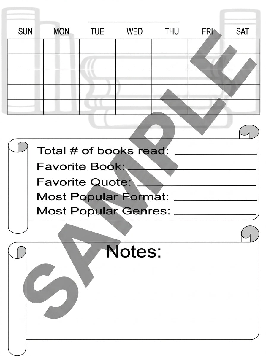 A5 Reading Journal Refill Pages | Book Tracker, TBR, Review & More
