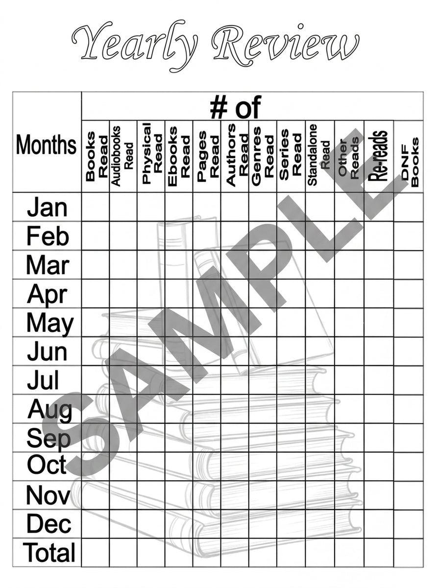A5 Reading Journal Refill Pages | Book Tracker, TBR, Review & More